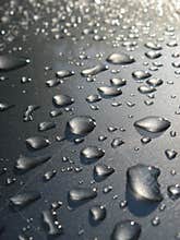 Water drop on car roof