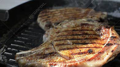 Pork chop grilled