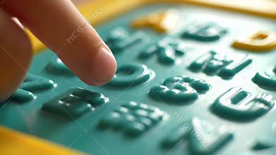 AI Finger touching Braille educational toy