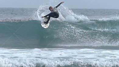 Zealand Hunter Surfing a Wave in California