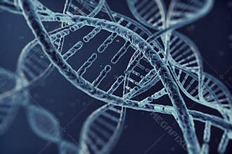 Digital illustration dna cell