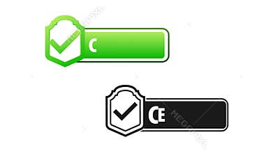 Certified Stamp Animation on White and Green Screen