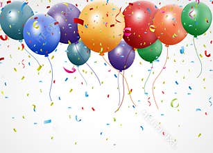 New Birthday celebration with balloon and ribbon