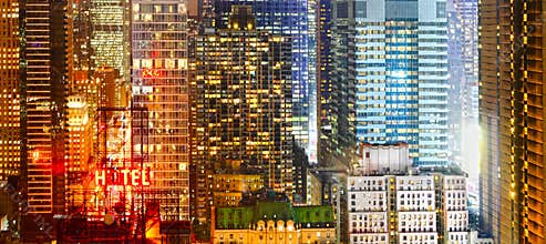 City at night banner