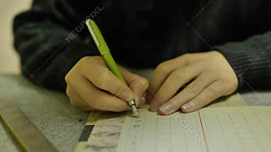 Close shot of Chinese Calligraphy writing