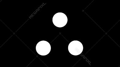 Three Circle Loading Dots Animation – Black Background Loop