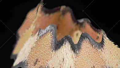 Macro Close-up of Pencil Shavings, Detailed Texture