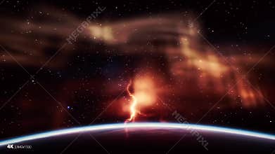 Cosmic Aurora Borealis: Stunning Space Lightning Over Planet Earth