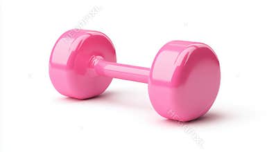 Realistic Pink Dumbbells For Fitness