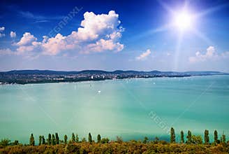Landscape from Tihany to Lake Balaton