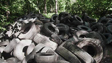 Illegal dumping of tires