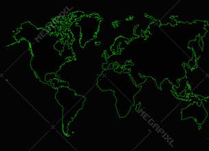 World map internet network