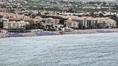 A Stunning Scenic Coastal View with Beautiful Beach and Luxurious Resorts Available