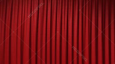 Opening red curtain
