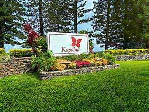 Kapalua Golf course signage Maui Hawaii