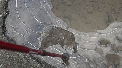 Breaking the ice on a cold morning