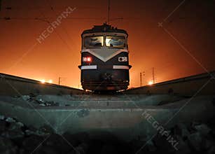 Train at night