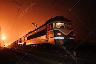 Train at night