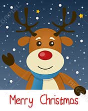 Reindeer Christmas Greeting Card