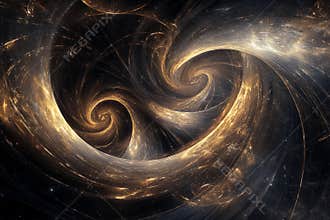 Spectacular cosmic swirl of light and energy in the vast universe during a stellar phenomenon