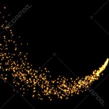 Gold glittering star dust
