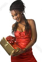 woman and present
