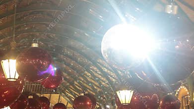 Christmas party ornaments and lights