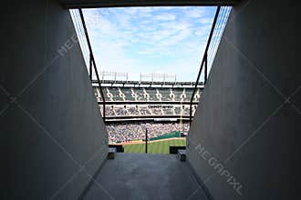 Ramp into baseball stadium