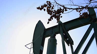 Oil rig pumping petroleum