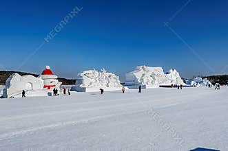 Snowman at Jingyuetan, Changchun, China