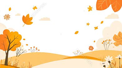 The image shows a cartoon forest complete with trees and flowers, accompanied by a cartoon illustration of a similar