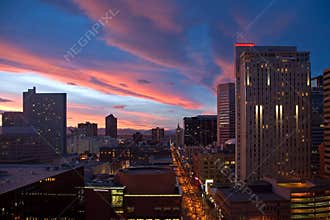 Sunset over Denver