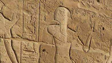 Temple of Medinet Habu. Egypt, Luxor. The Mortuary Temple of Ramesses III at Medinet Habu is an important New Kingdom