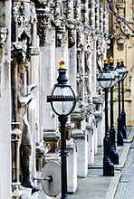 London Architecture with sculptures