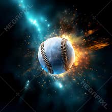 Baseball ball close up. Image for a promotional post on social media about a sporting event, game day, sports betting or