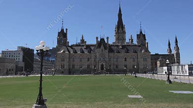 The Parliament Building in Ottawa the capital of Canada located on Parliament Hill - OTTAWA, CANADA - APRIL 17, 2024