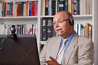 Mooc Lecturer computer camera headset