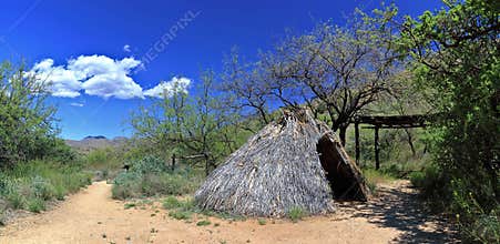 Fort Bowie National Historic Site with Apache Camp along Trail, Southwest Desert Landscape, Arizona