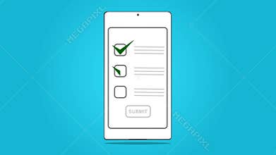 Smartphone Checkbox Form Animation Video