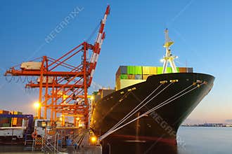 Container Cargo freight ship