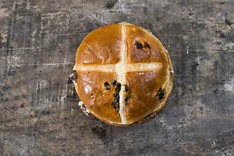 Easter hot cross bun
