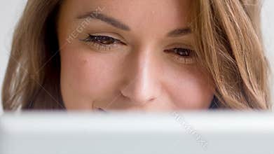 Close Up on Young Cute Lady