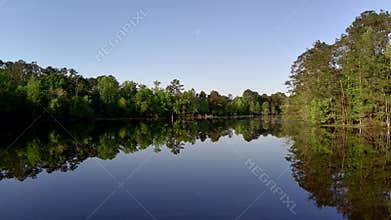 Aerial view of Gibson Pond in Lexington South Carolina