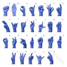 Little Finger Spelling the Alphabet in American Sign Language (ASL)