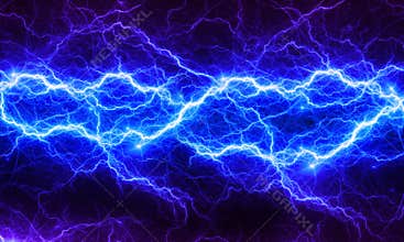 Blue fantasy fractal lightning