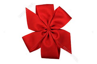 Red Bow Isolated on White
