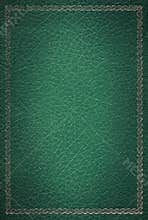 Old green leather texture gold frame