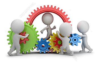 3d small people - team mechanism