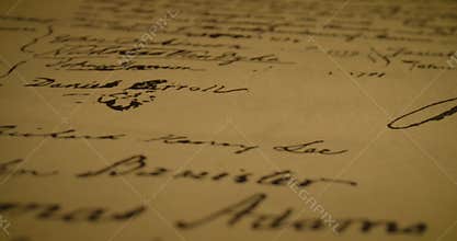 Extreme Closeup Articles of Confederation Words Vintage Parchment 4