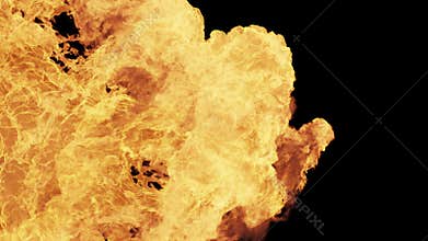 Fire Blaze Explosion Transition Horizontal